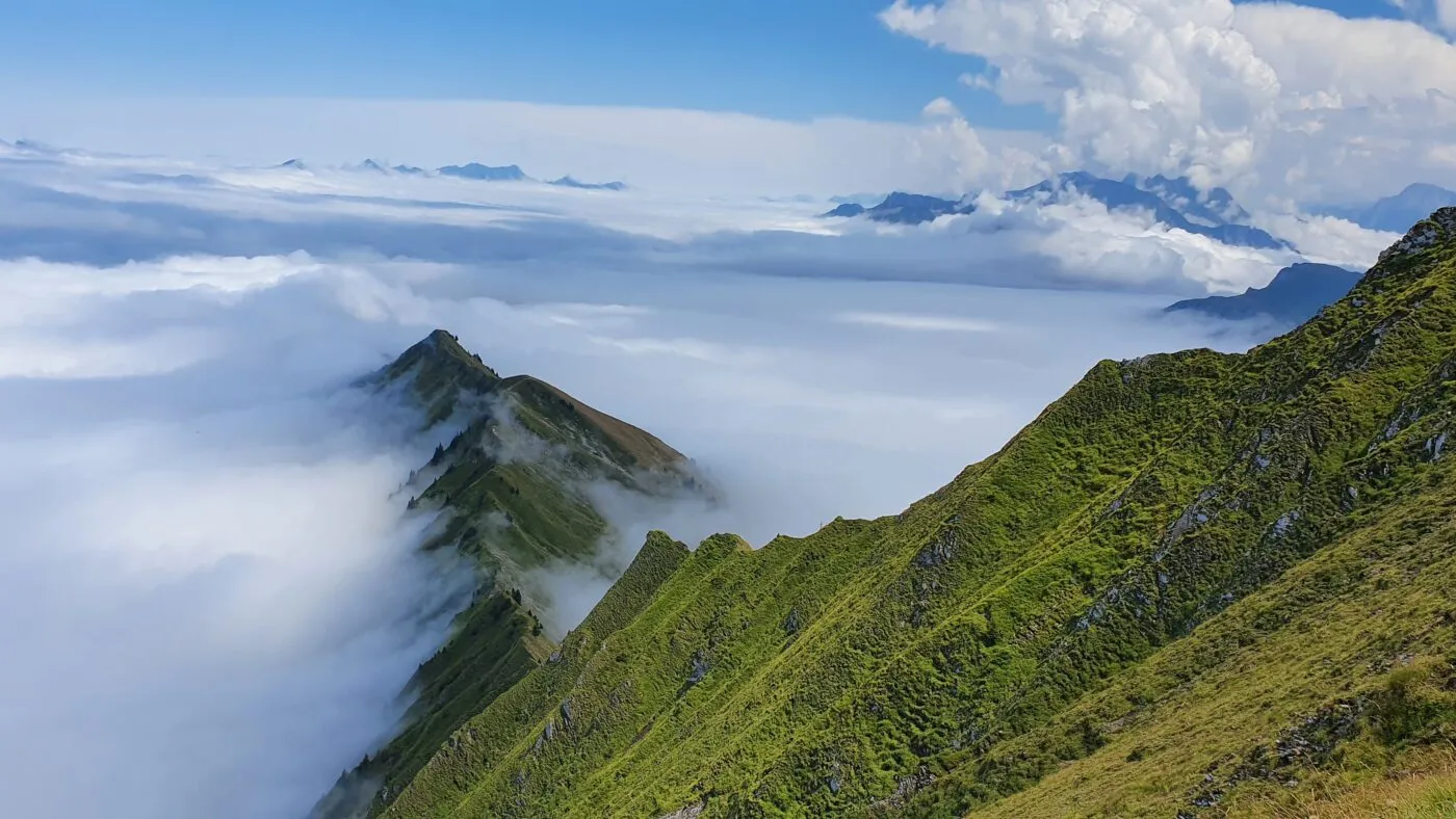 Foto Berge über Nebel