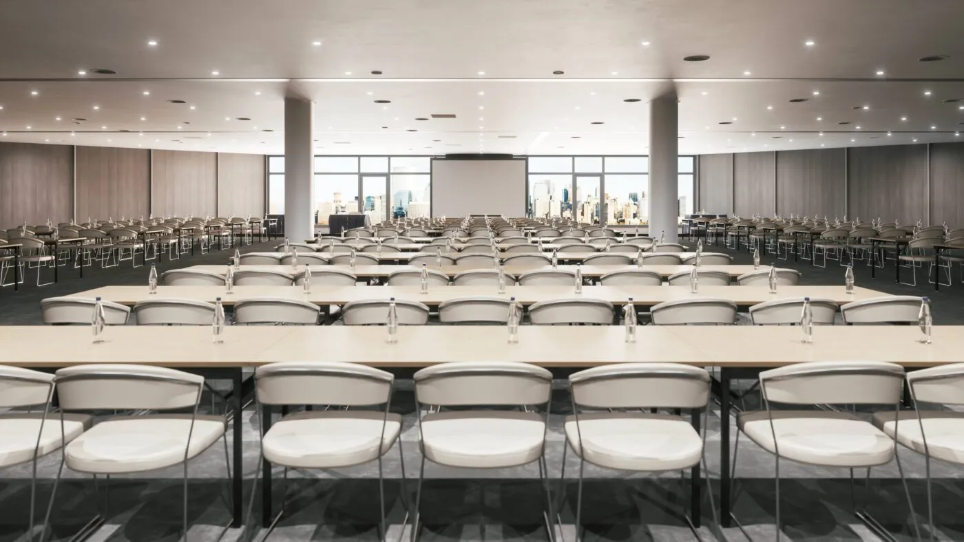 Large Conference Room. Modern Conference Room. 3d Illustration