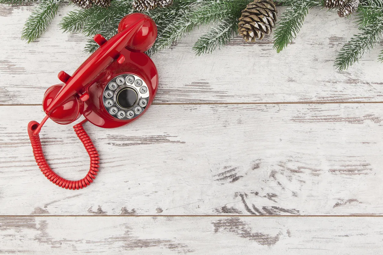 Christmas Decoration With Telephone