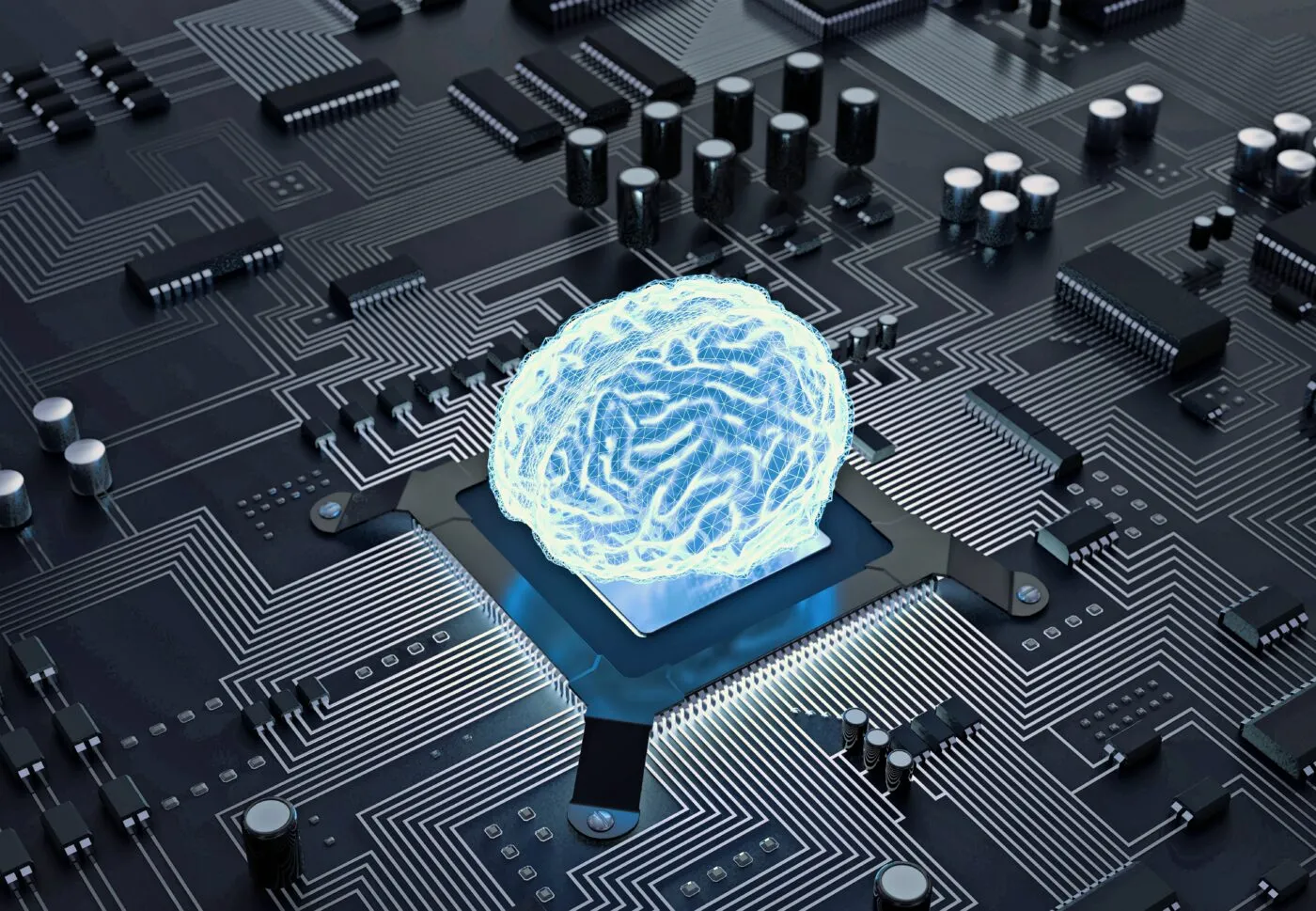 3D Illustration Gehirn Computer